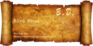 Biró Dina névjegykártya
