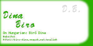 dina biro business card